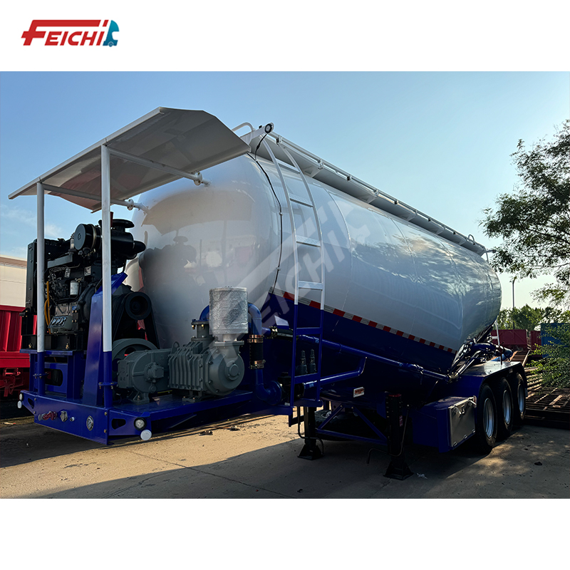 3 Axle 40 Cbm Cement Tanker Trailer V Shape Transport Coal Ash Solid Bulk Cement Tanker Semi Trailer