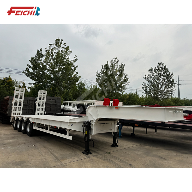 feichi 4-axle lowbed for long-distance transport Gooseneck Transport Container   