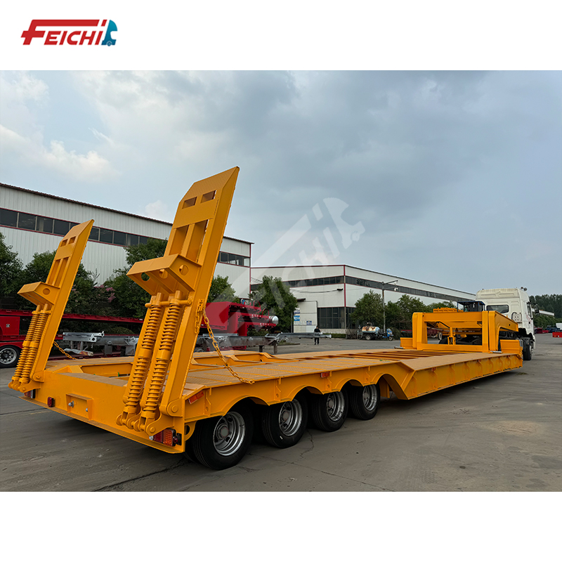 feichi 4-axle lowbed for long-distance transport Gooseneck Transport Container   