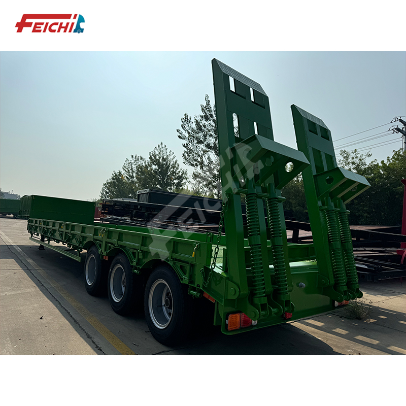 feichi 4-axle lowbed for long-distance transport Gooseneck Transport Container   