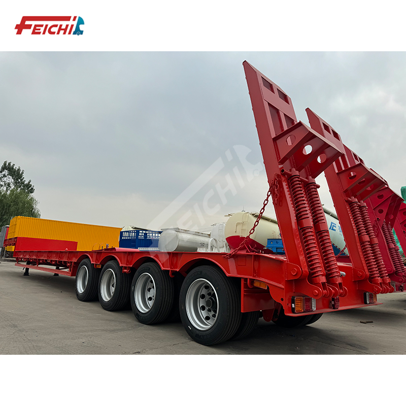 feichi 4-axle lowbed for long-distance transport Gooseneck Transport Container   