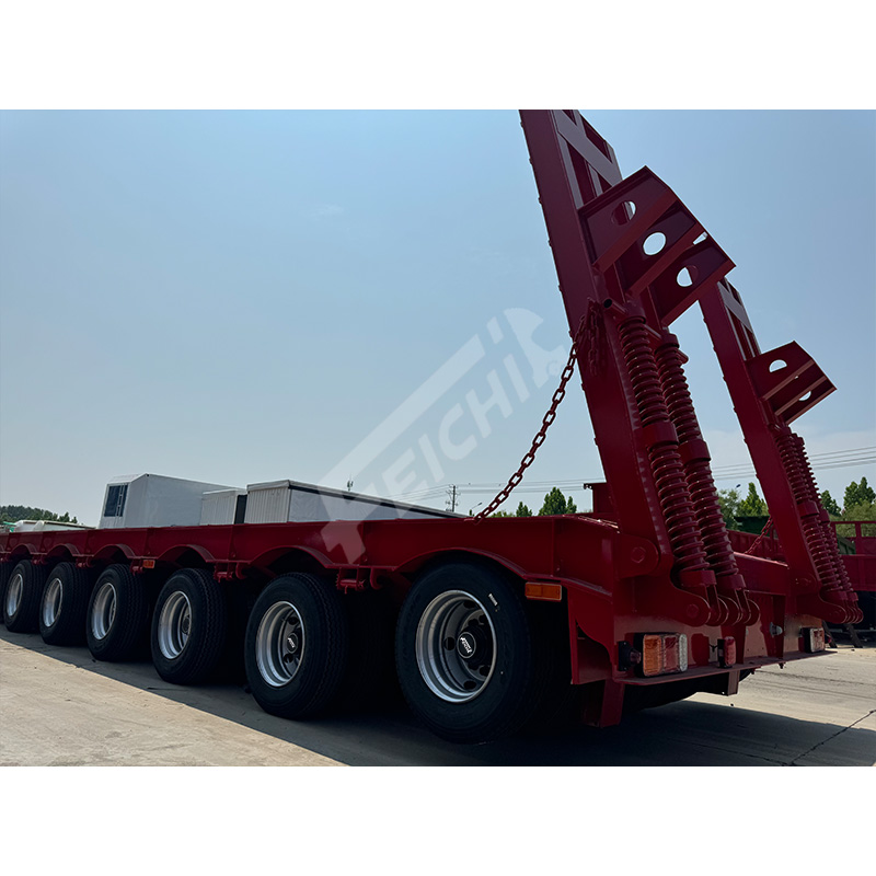 Nine axle, 18 wire, gooseneck, low plate, pullable container, strong, good quality.