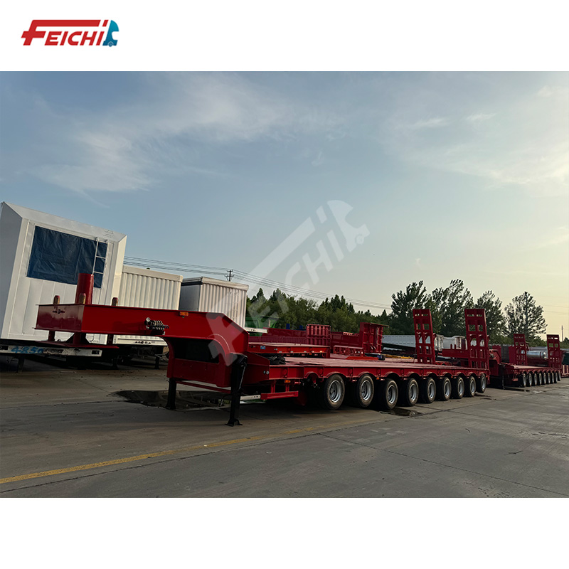 9 Lines 18 Axles Heavy Load Transporting Equipment Trailer Transport 120 Ton Semi Truck Trailer