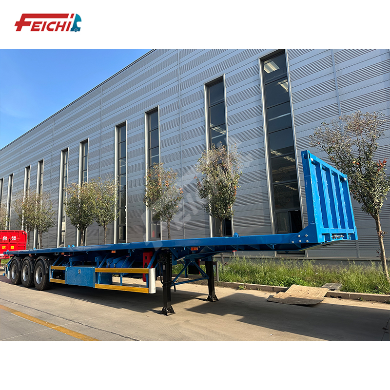 3 Axle Flatbed Semi Trailer Tanzania Customized Mechanical Cargo Equipment Transportation Flatbed Se