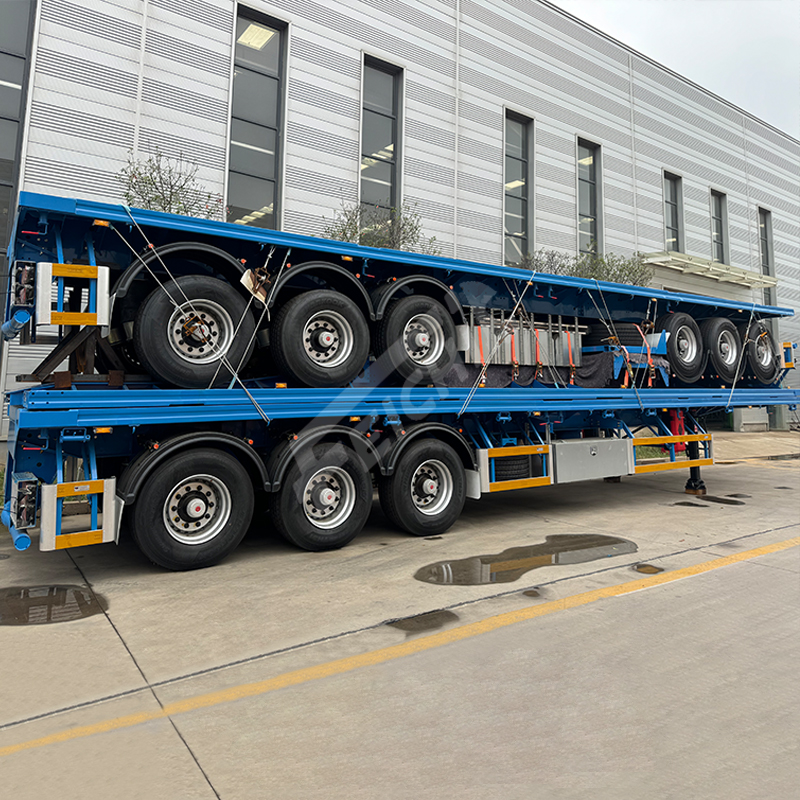 feichi 3-axle flatbed trucks for long-di