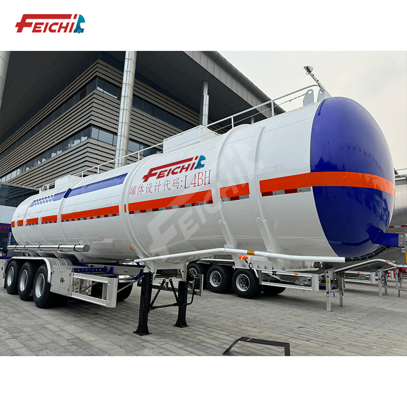 Tri Axle 45,000 Liter Sulfuric Acid Transport Tanker Semi Trailer