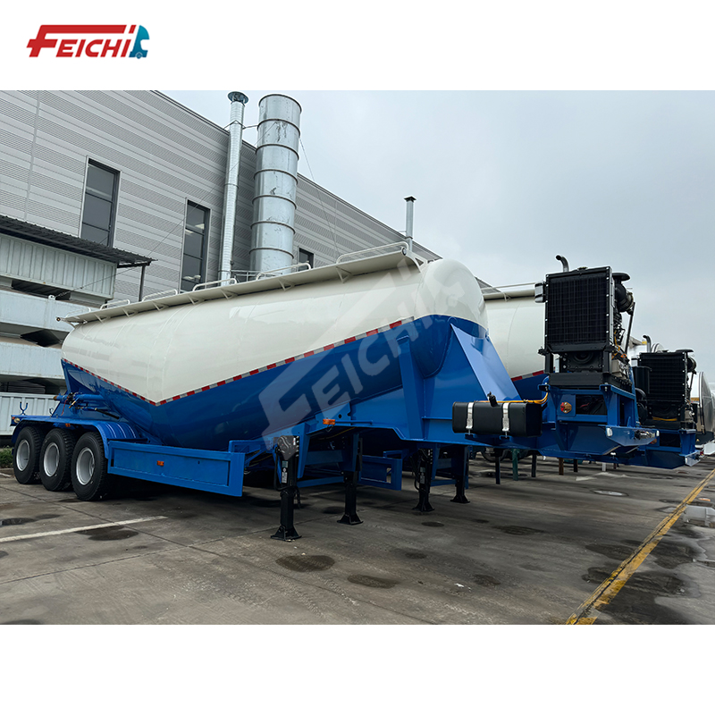 3 Axle 40 Cbm Steel Dry Bulk Concrete Powder Flour Fly-Ash Transport Tank Tanker