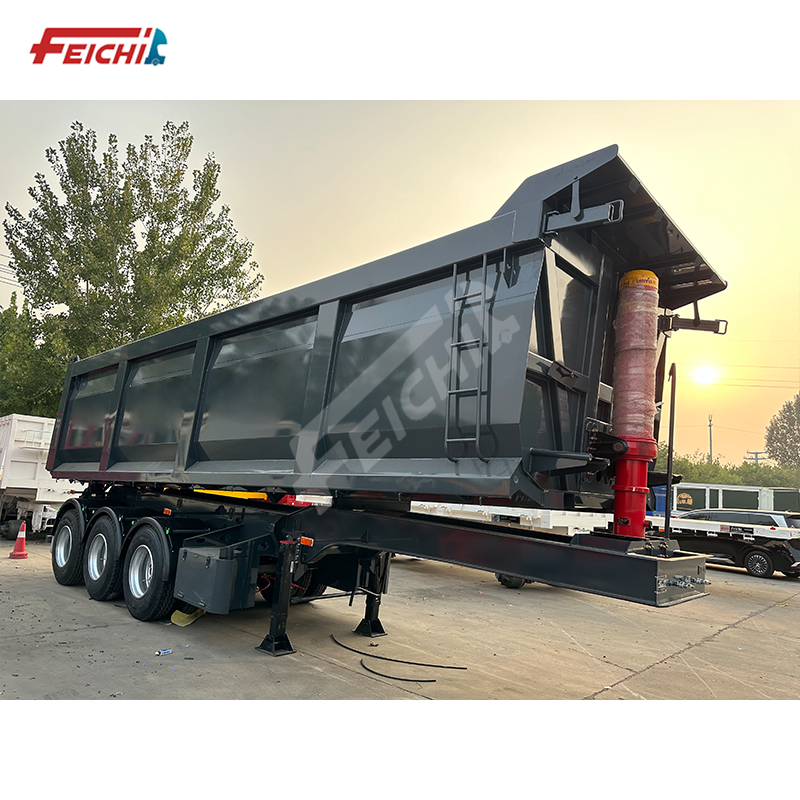 FeiChi 3 Axle 60 Tons Rectangular Tipper