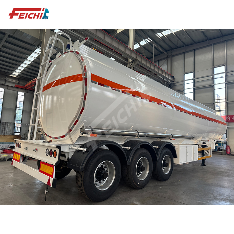 Feichi Brand 3 Axle 40000L Steel Oil Tan