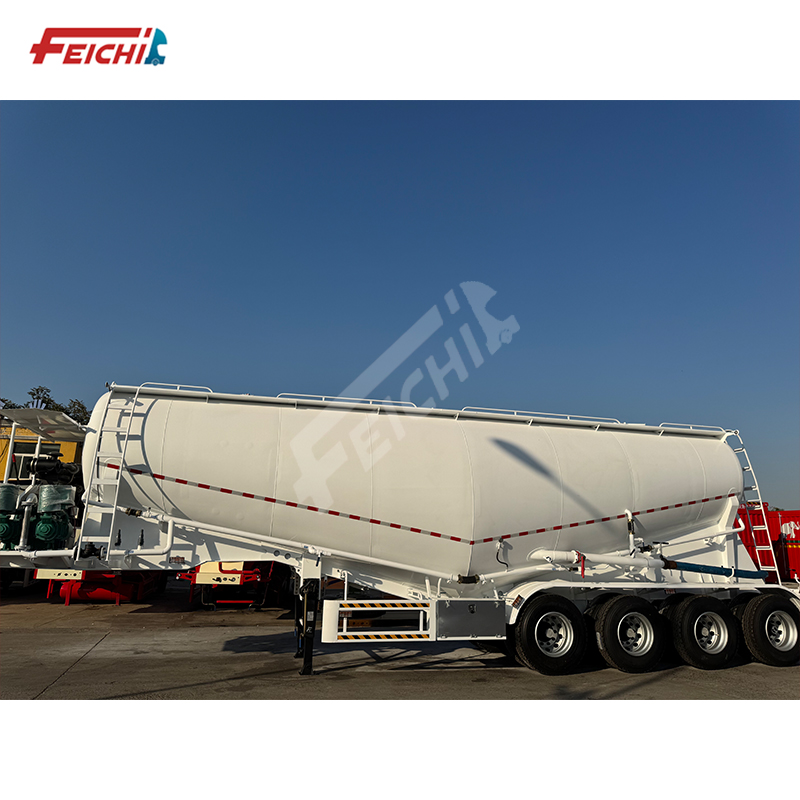 4 Axle Dry Bulk Lime Powder Tanker Cement Tank Semi Trailer