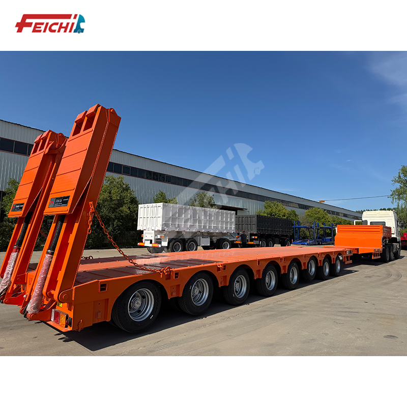 China 8 Axles 60/80/100 Tons Low Bed Tra