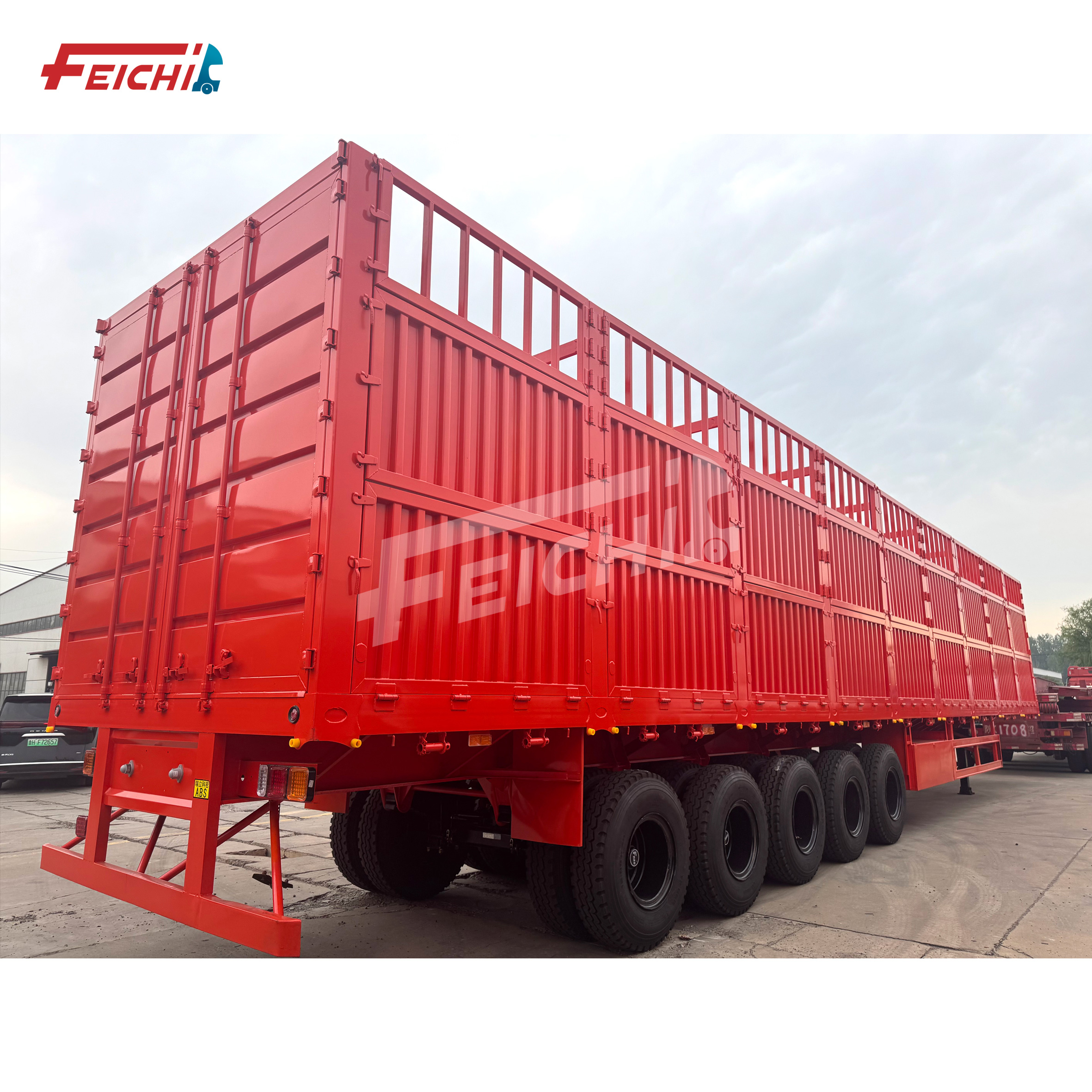 High Performance 5 Axle Fence Cargo Semi-Trailer Livestock/Cattle/Cow/Pig/Poultry Animal Transport T