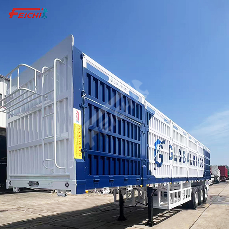 Heavy Side Tipper Dump Semi Trailer 100 Tons 3 Axle  Transport Stone Sand Soil Dump Tipping Semi Tra