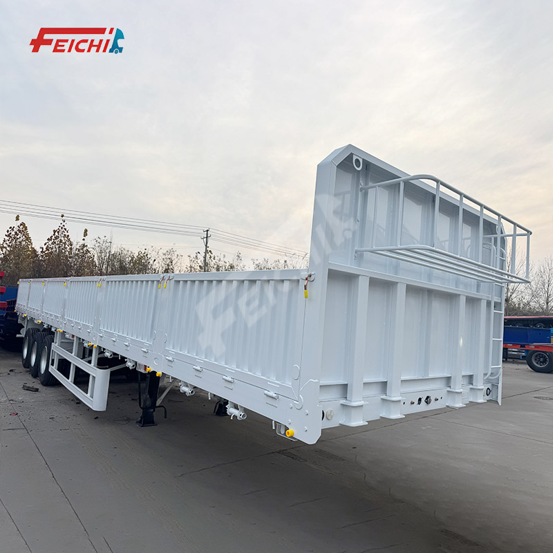 Tri Axle 60 Tons High-Capacity Sidewall Semi Trailer 60 cm Side Panels Used in Mining/Logistics Indu