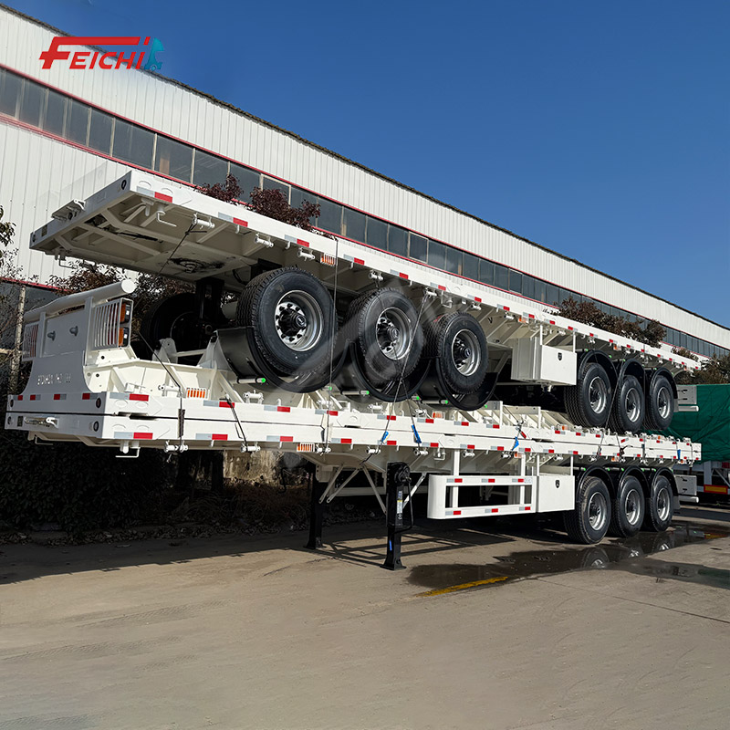 Factory Price High Strength Steel Flatbed Semi Trailer Flat Bed Semi Trailers for Efficient Cargo De