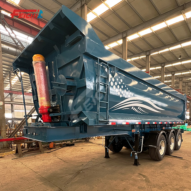 3 Axle Dump Semi Trailer 40Cbm High Strength Steel Transport Sand/Stone Rear Tipper Semi Trailer