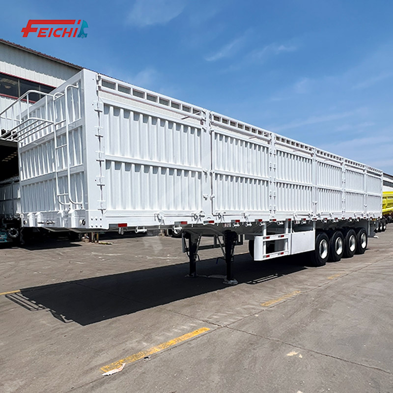 4 Axle 80 Ton High Side Wall Fence Semi Trailer Cargo Transport High-sided Semi-trailer