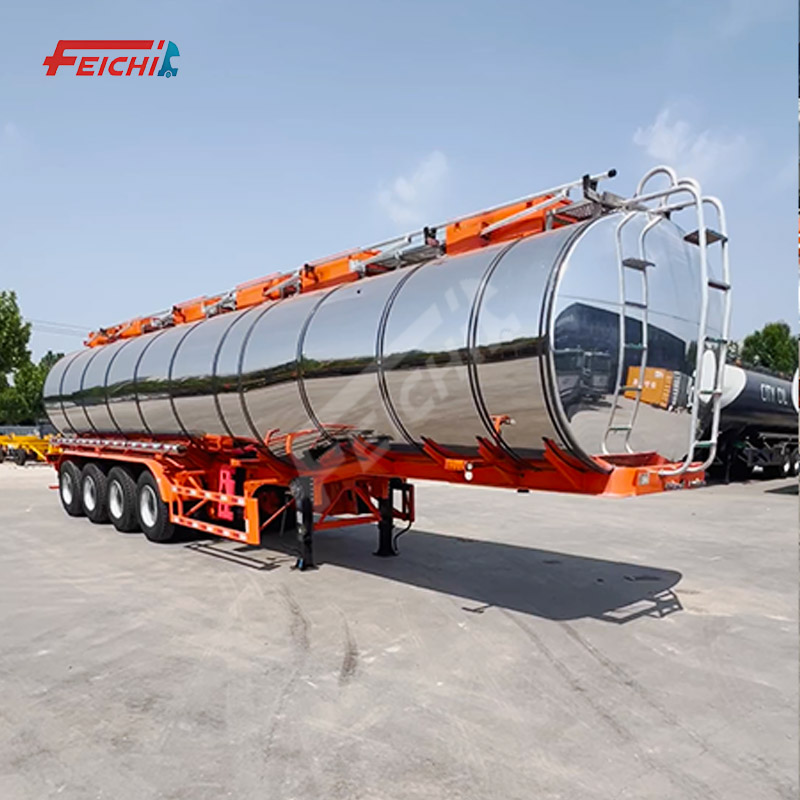Stainless Steel Oil Tank Semi Trailer 40 Cubic Meter Fuel Tanker Semi Trailer for Fuel Diesel Gasoli