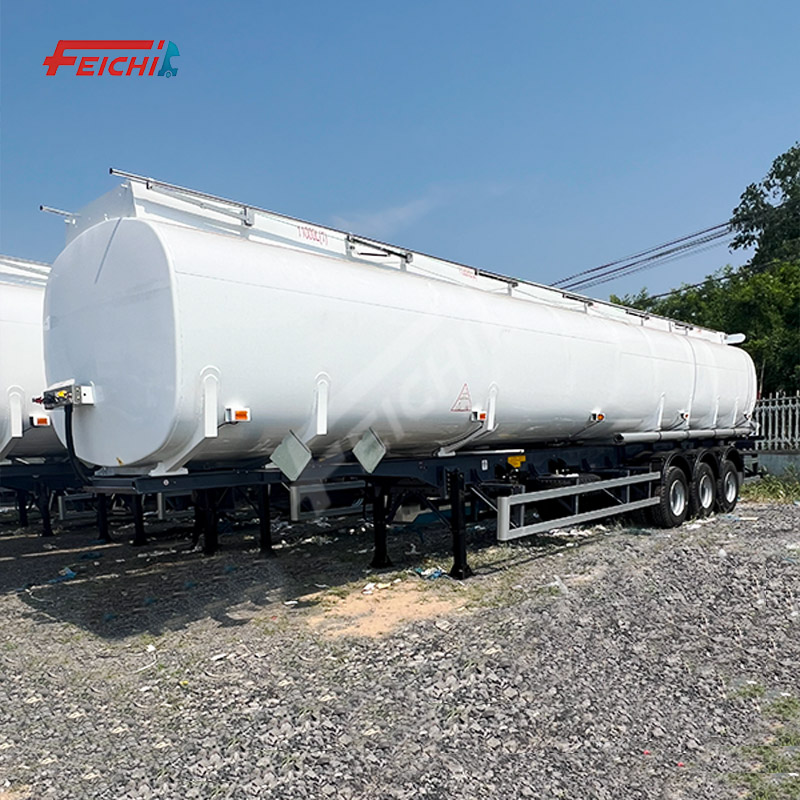 3 Axle 55000 L 5 Compartments Steel Fuel Tanker Semi Trailer Liquid Oil Tanker Trailer Petroleum Oil