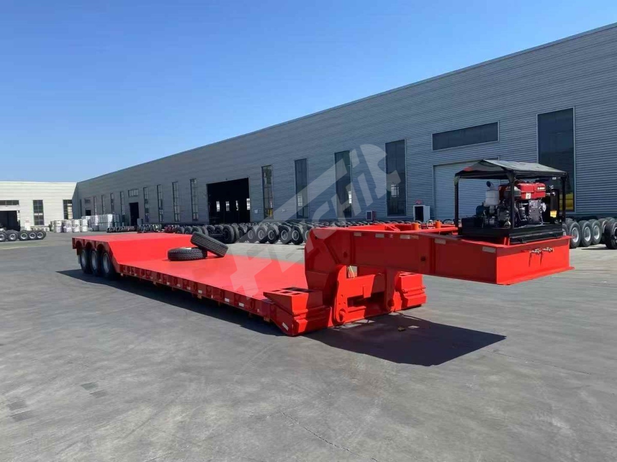 3 Axle Removable Gooseneck Lowbed Semi Trailer will be Sent to Uganda