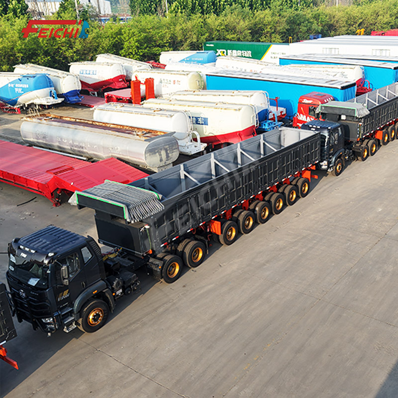 FEICHI Side Dumper Semi-Trailer 6 Axles 60T 80T 100T High-quality Bestseller Certificate Carbon Stee