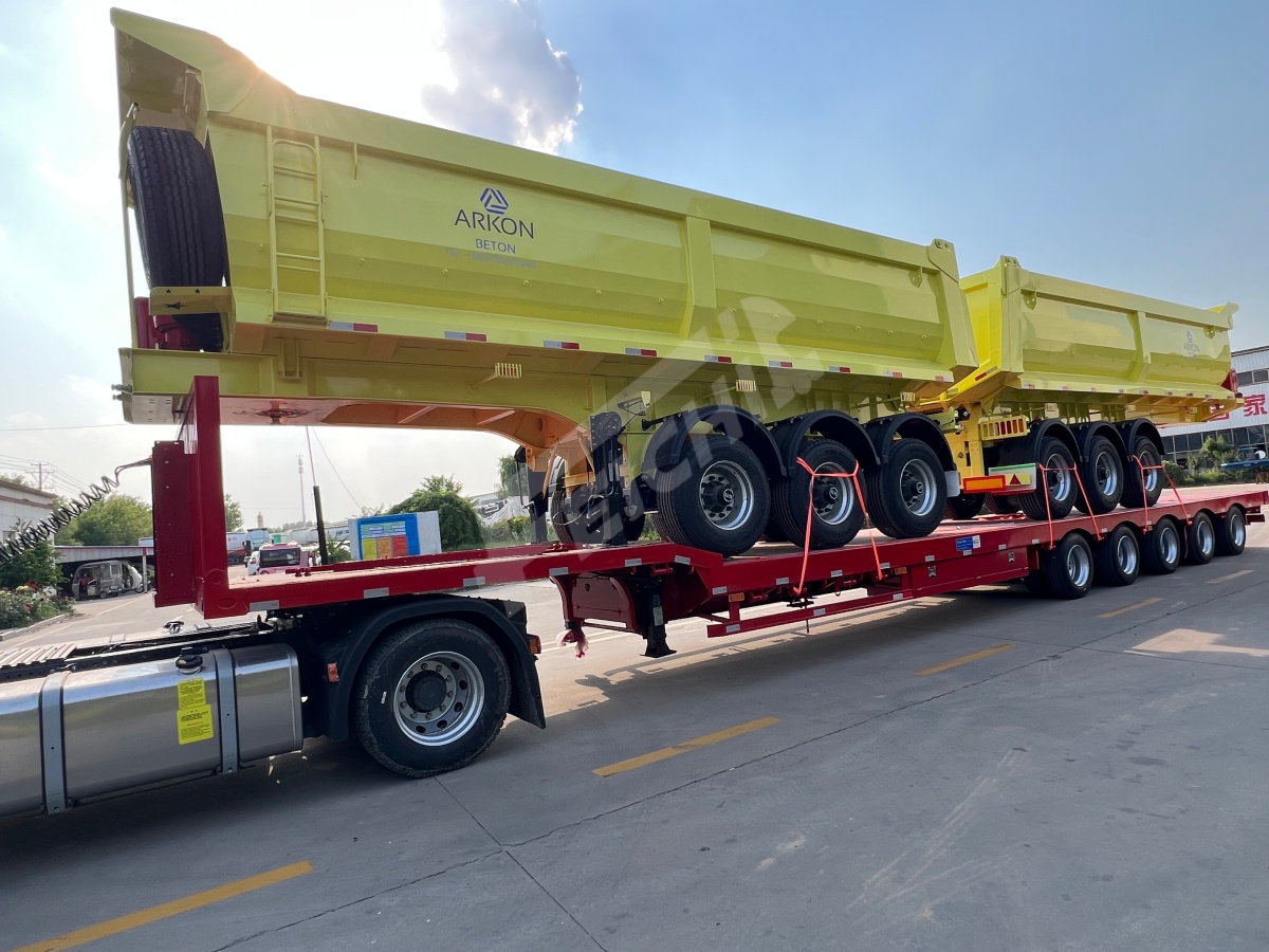 3-axle Rear Dump Semi Trailer sent to Gabon