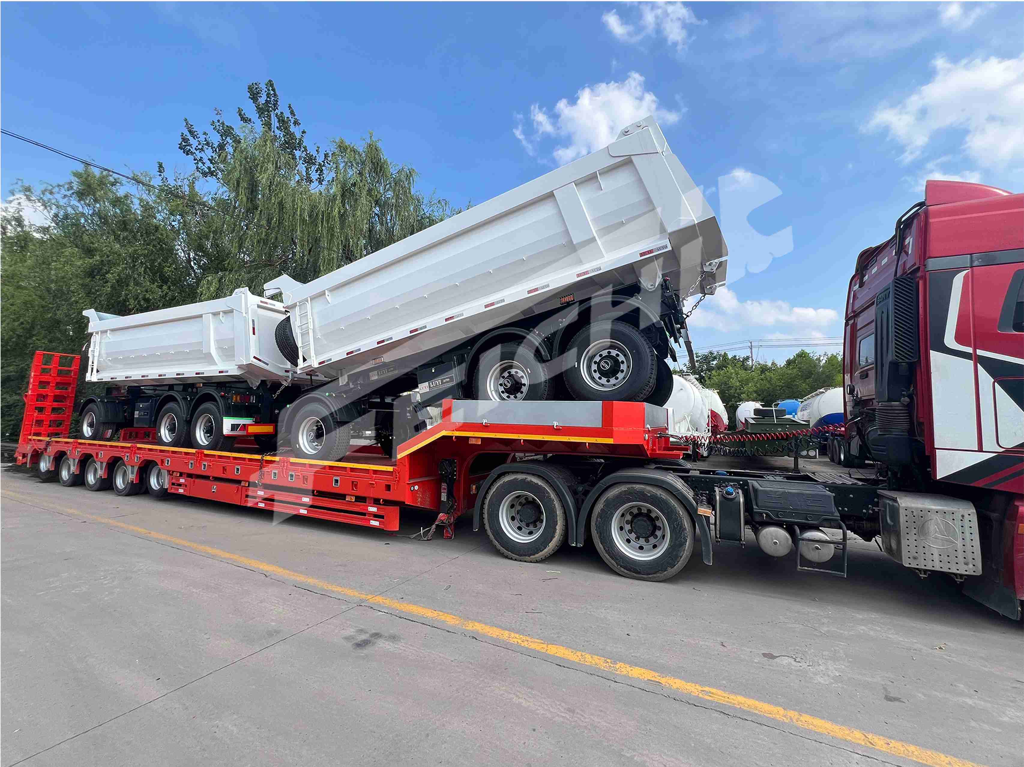 3-axle Rear Dump Semi Trailer sent to South Sudan