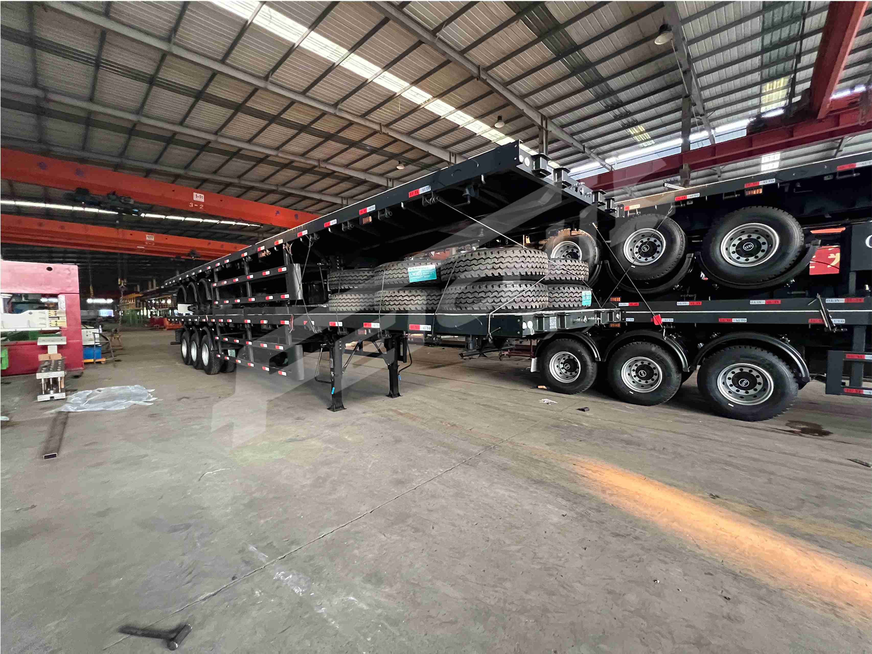 3-axle Flatbed Semi Trailer sent to Namibia