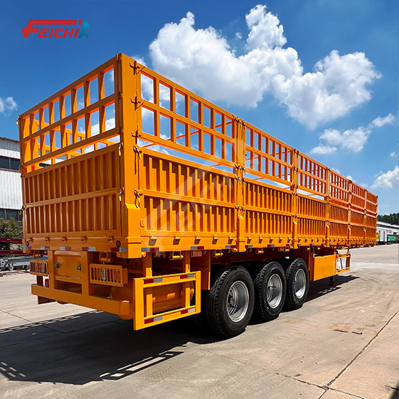 Factory Price FEICHI Side Wall Fence Semi Trailer 3 Axles 40T 60T High-quality Bestseller Customizab
