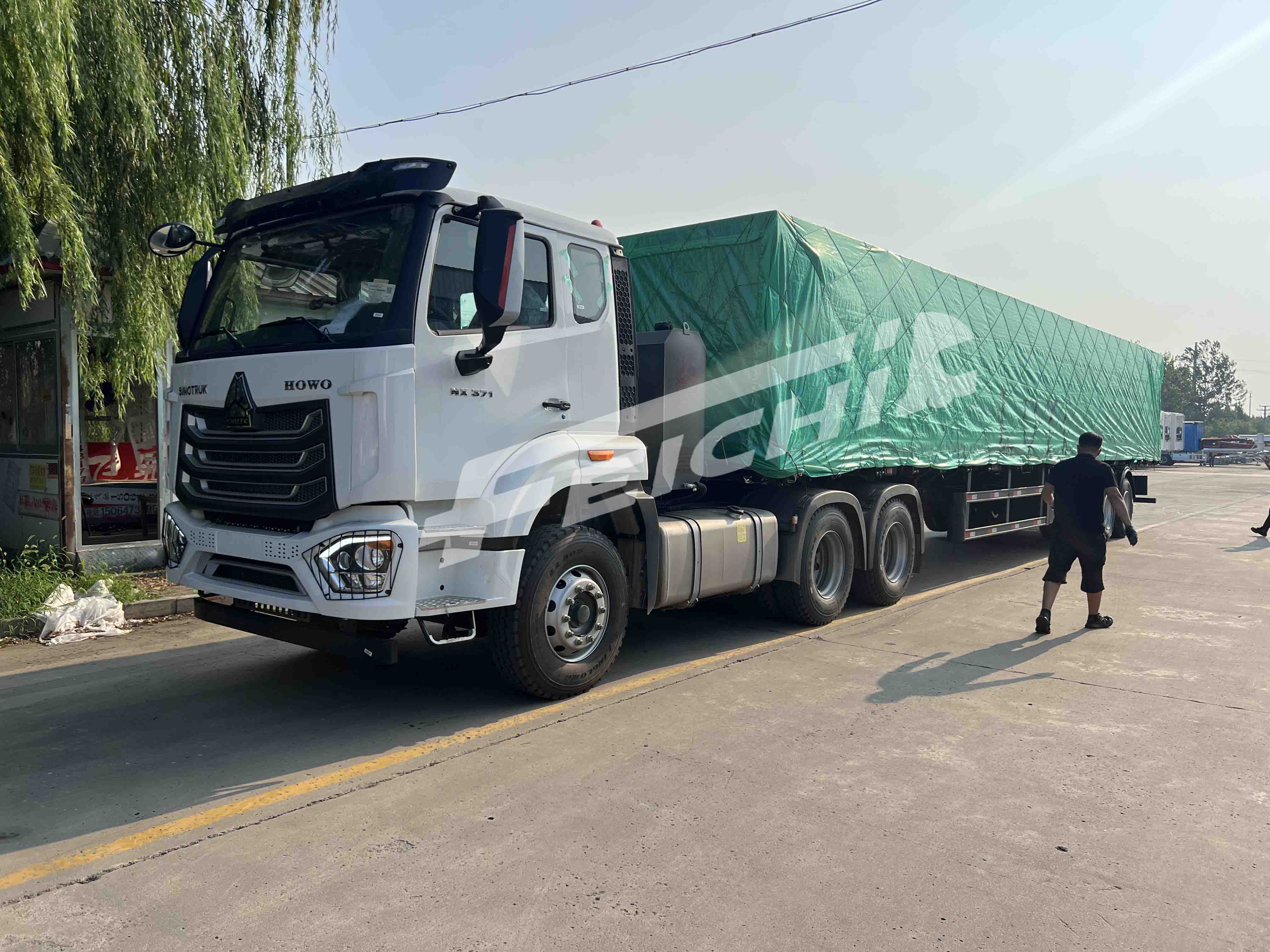 3-axle Flatbed  Semi Trailer sent to Niger